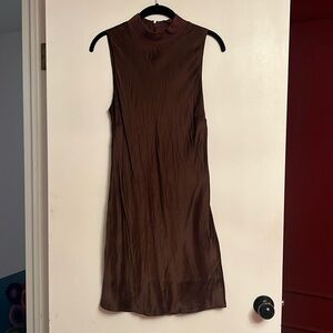 Cami NYC 100% silk mock neck dress